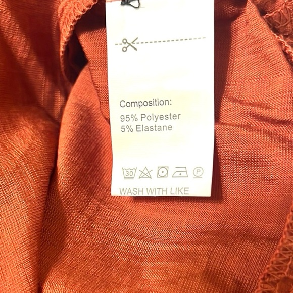 Luneh Casual Set RoundNeck Ruffle Hem Tank-Top,High-Waist,Wide-Leg Pant,Size Lg - Picture 3 of 11